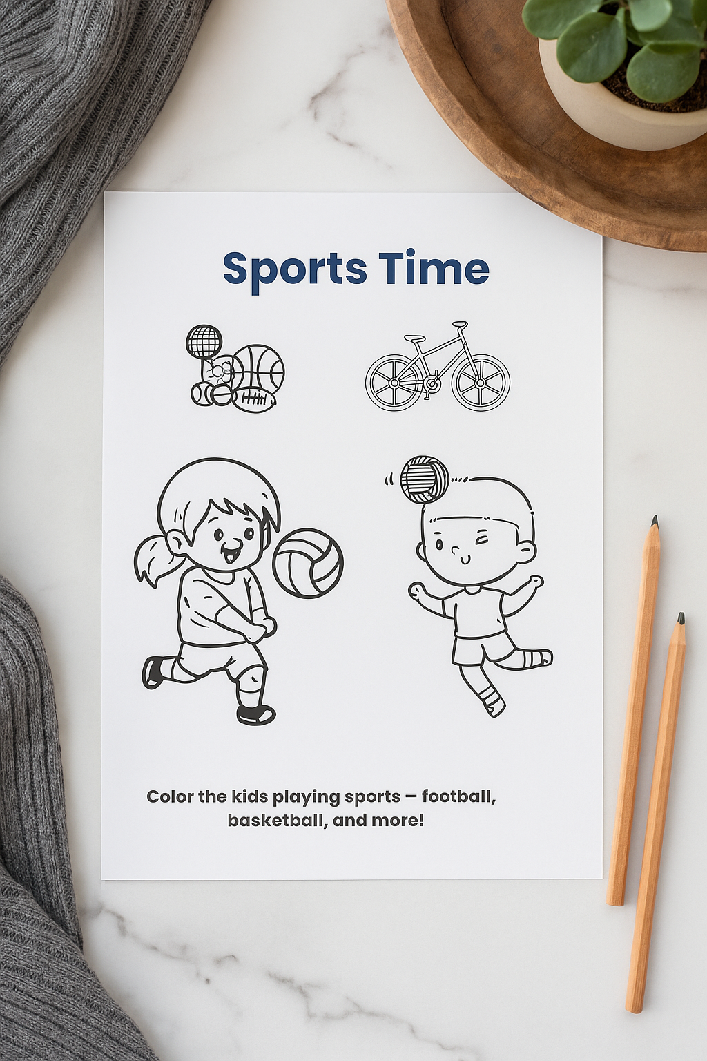 My First Kids Daily Life Coloring Book – 20 Printable Pages (PDF)