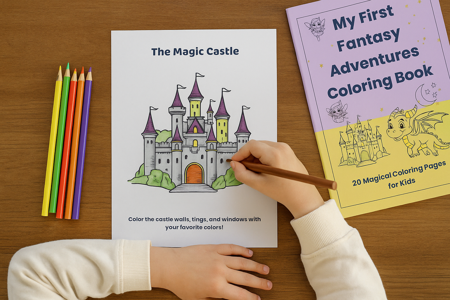 My First Fantasy Adventures Coloring Book β 20 Magical Pages for Kids