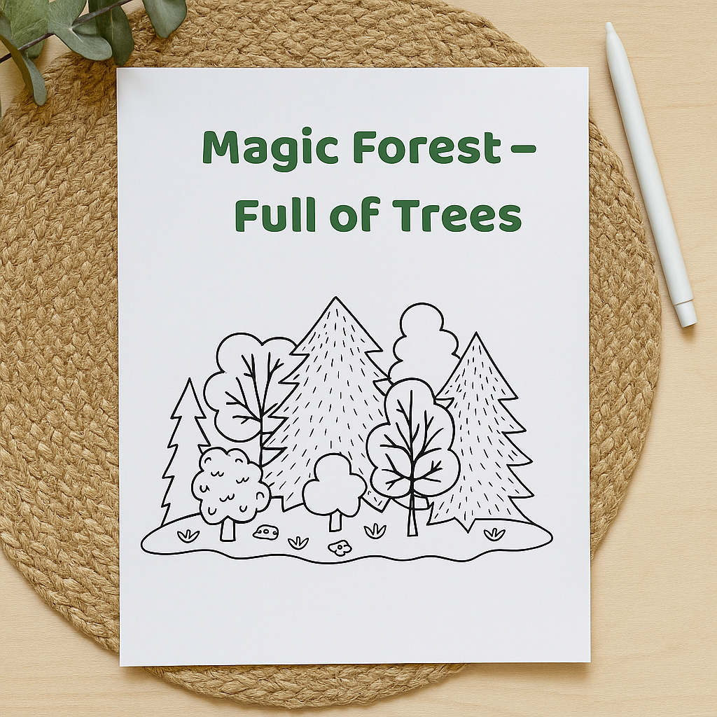 My First Nature & Trees Coloring Book – 20 Fun Pages for Kids