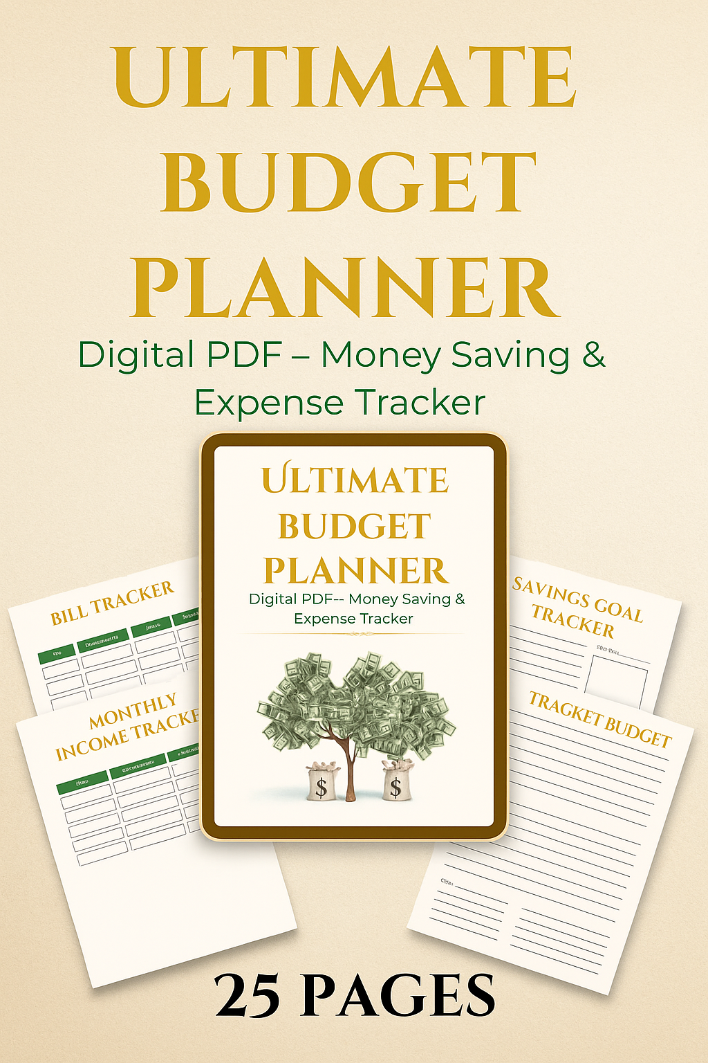 Ultimate Digital Budget Planner (Editable PDF)