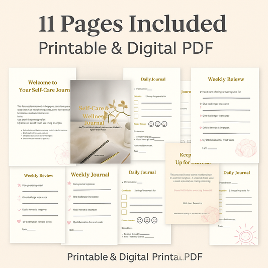 Self-Care & Wellness Journal – Digital PDF