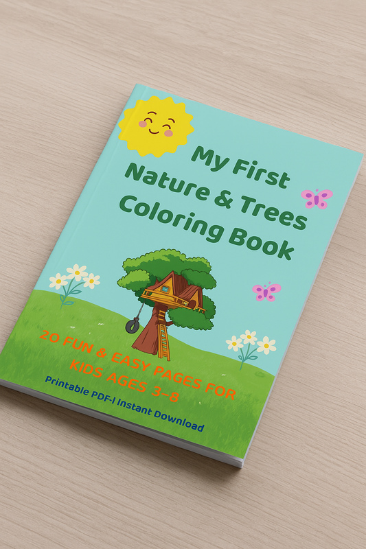 My First Nature & Trees Coloring Book – 20 Fun Pages for Kids