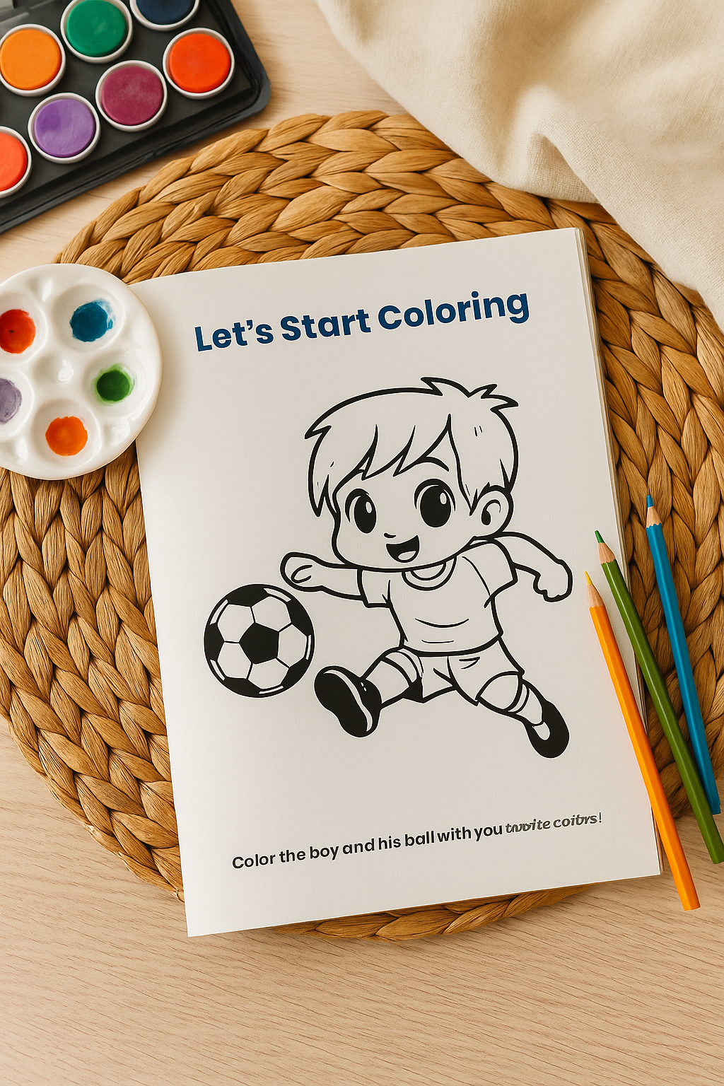 My First Kids Daily Life Coloring Book – 20 Printable Pages (PDF)