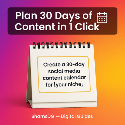 Social Media Content Bundle | 30 AI Prompts + 15 Canva Templates + PDF Guide