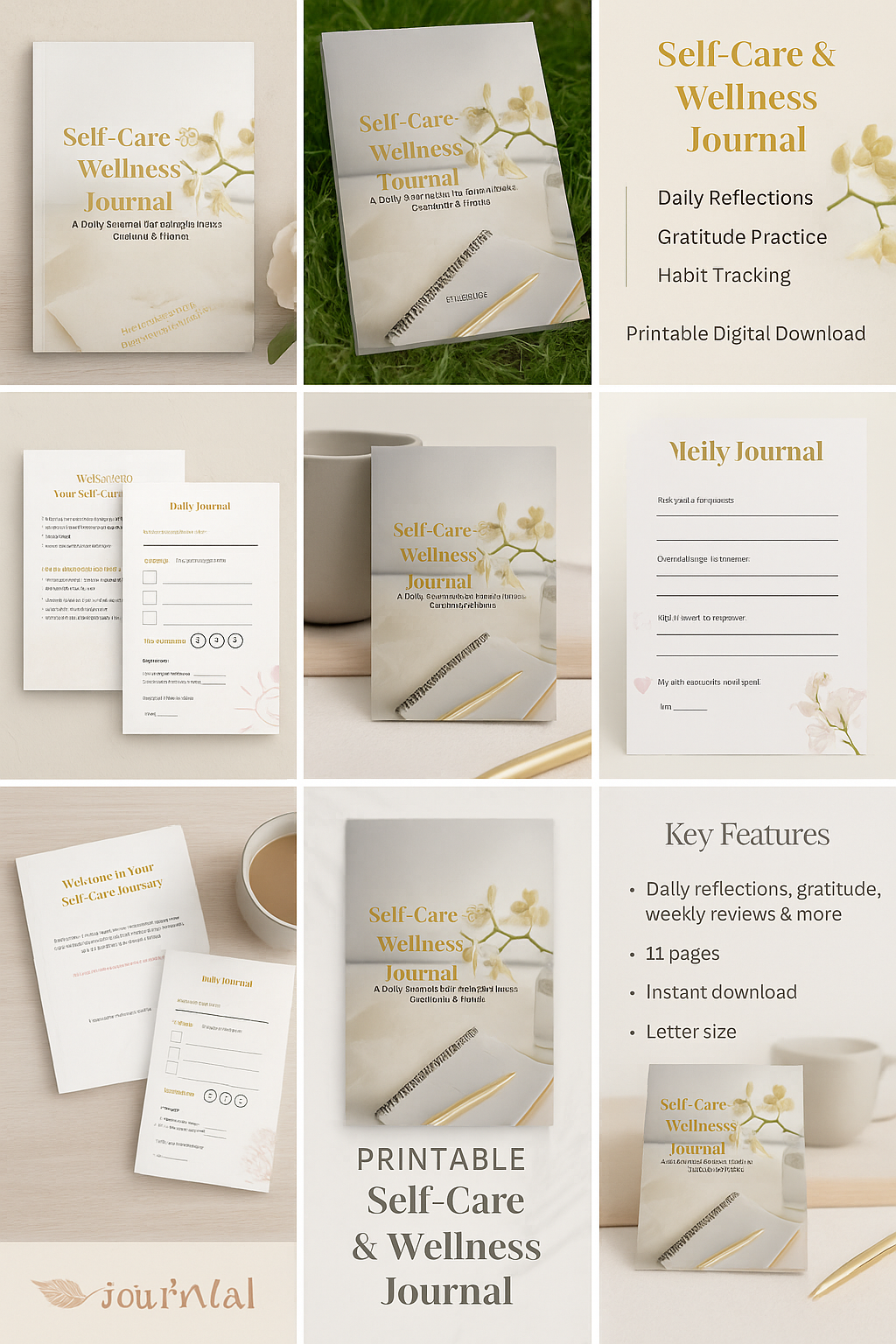 Self-Care & Wellness Journal – Digital PDF