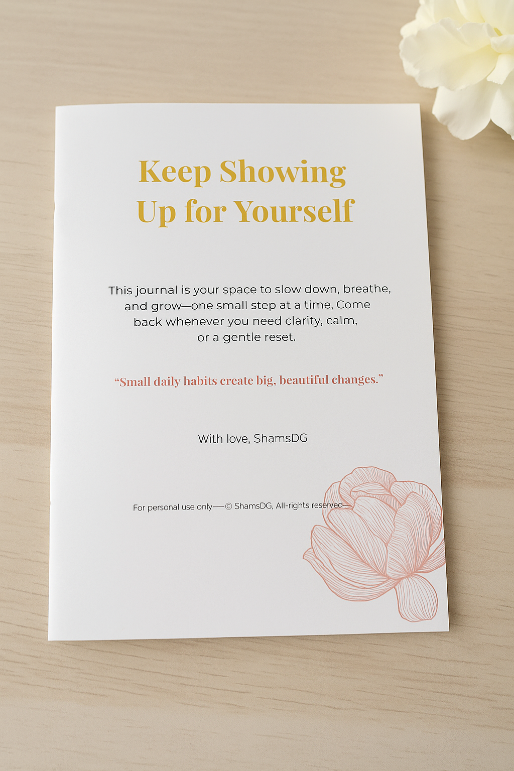 Self-Care & Wellness Journal – Digital PDF