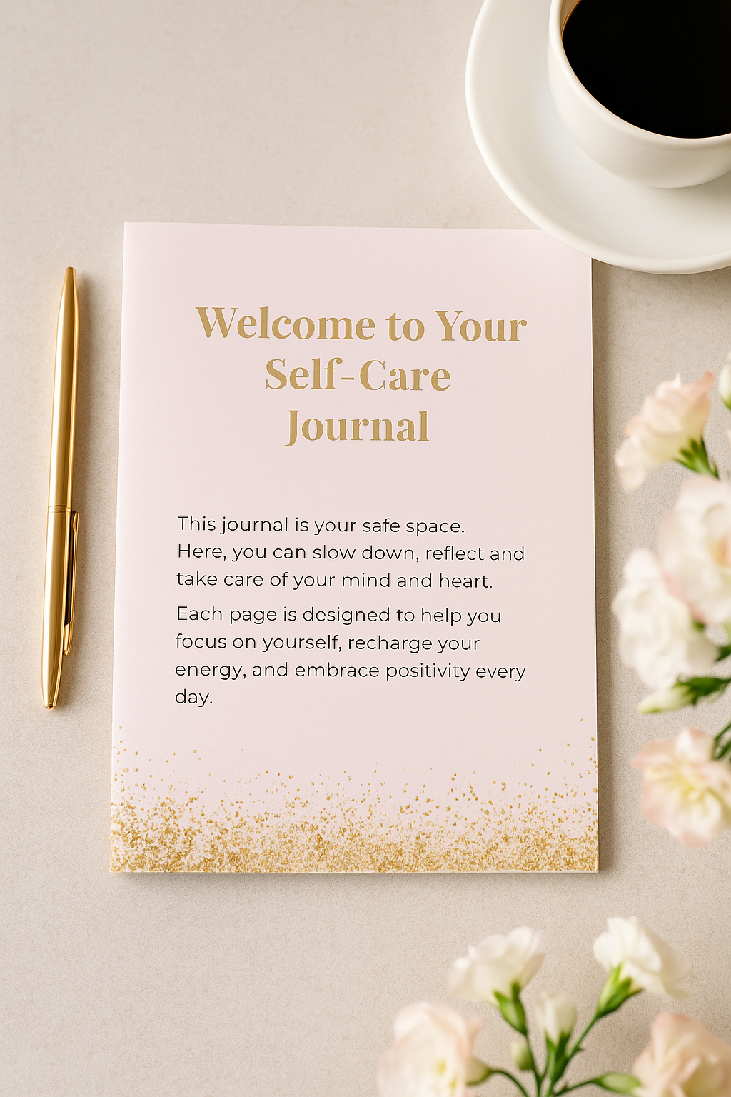 Self-Care Journal – 38 Pages Printable & Digital PDF