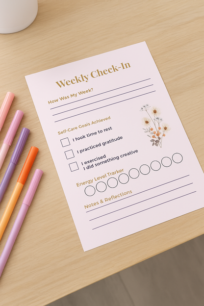 Self-Care Journal – 38 Pages Printable & Digital PDF