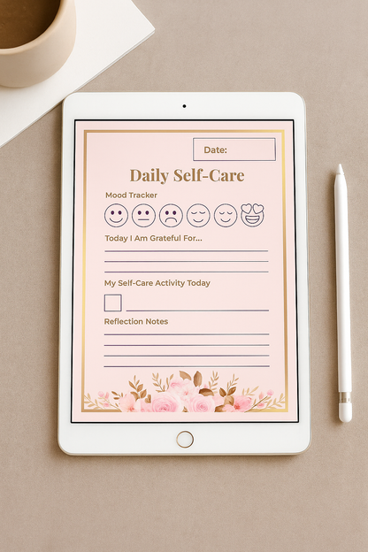 Self-Care Journal – 38 Pages Printable & Digital PDF