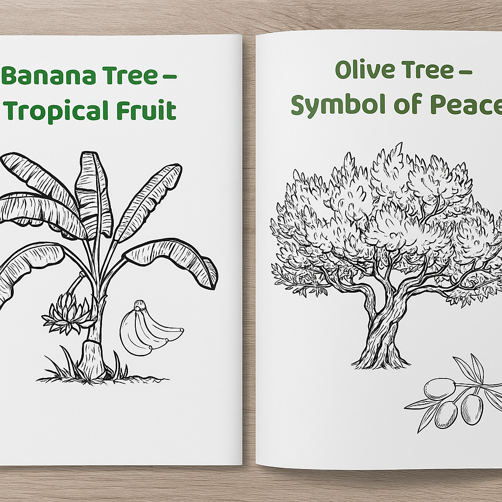My First Nature & Trees Coloring Book – 20 Fun Pages for Kids
