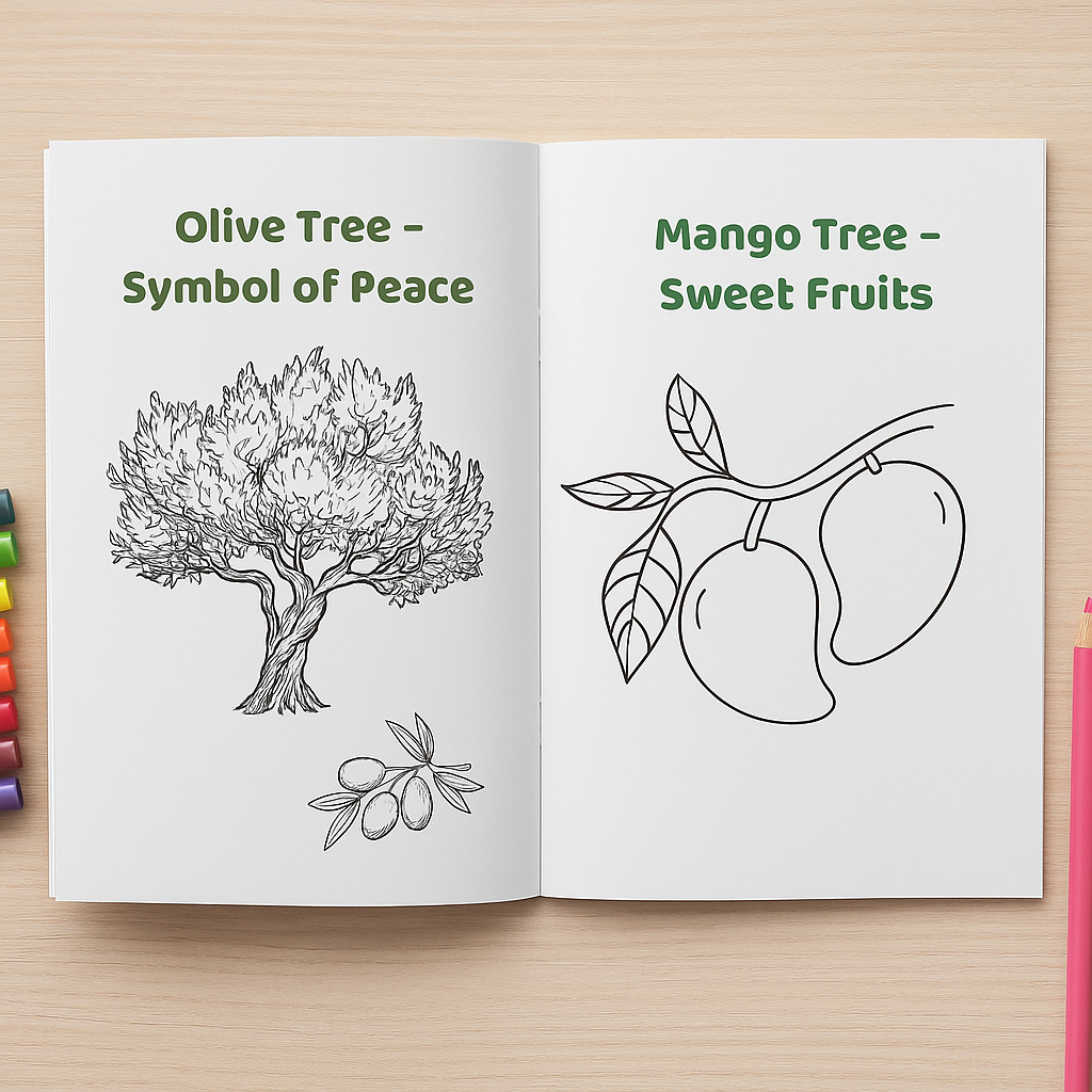 My First Nature & Trees Coloring Book – 20 Fun Pages for Kids