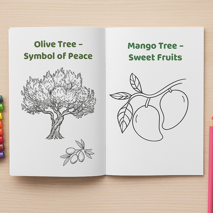 My First Nature & Trees Coloring Book – 20 Fun Pages for Kids