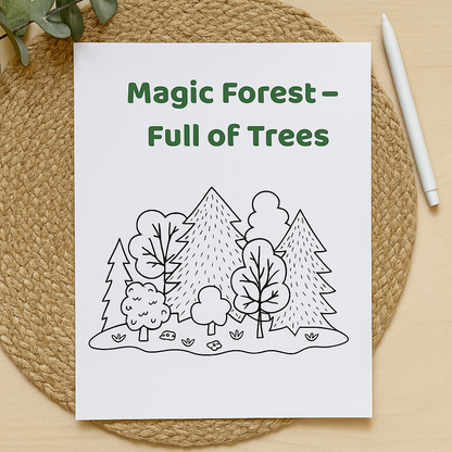 My First Nature & Trees Coloring Book – 20 Fun Pages for Kids