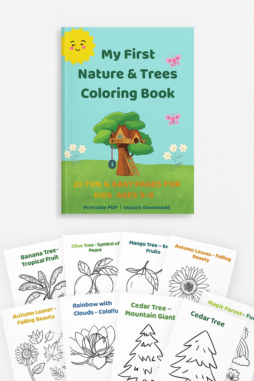 My First Nature & Trees Coloring Book – 20 Fun Pages for Kids