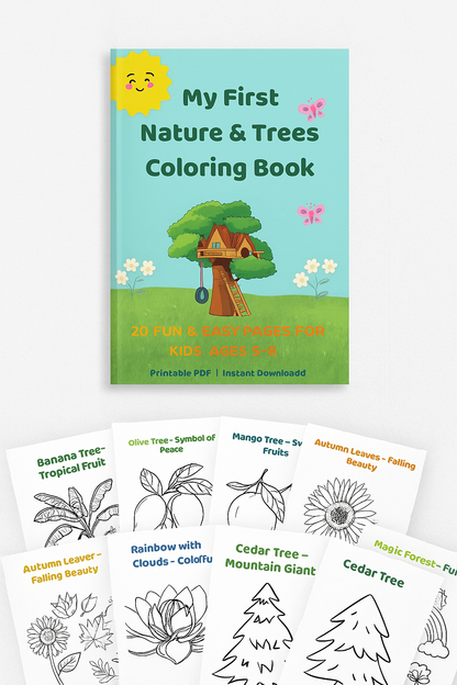 My First Nature & Trees Coloring Book – 20 Fun Pages for Kids